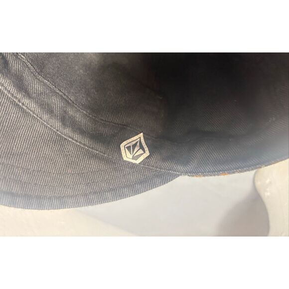 VINTAGE Volcom Plaid Newsboy Cadet Cap Hat Brown Y2K Skater - Picture 7 of 7